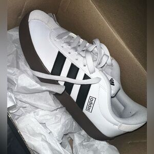 adidas Women's Sneakers - White and Black worn once